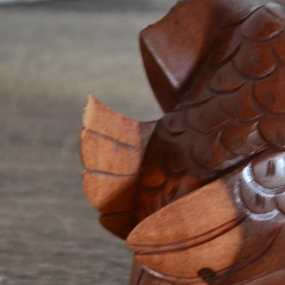 Hand Carved  Owl Decor - Picture 8 of 9
